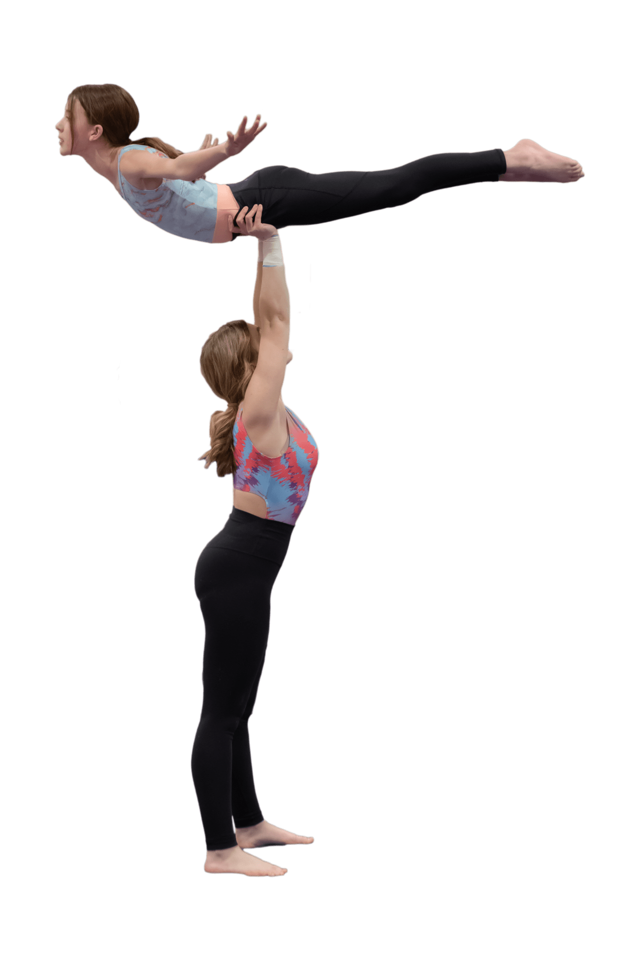 Two artistic gymnast doing paired exercises Stock Photo by ©bezikus 85161888